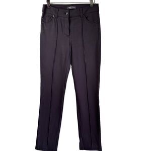 GERRY WEBER Edition Brown Knit Flat Front Stretch Straight Pants Sz 6/36